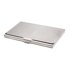 The handy thumb dispenser on this stainless steel business card holder allows easy and effortless distribution to contacts you meet and greet in the business community. Steel Visiting Card Holder Size 9 6x6 3x1 1cm Rs 50 Piece Id 17756864033