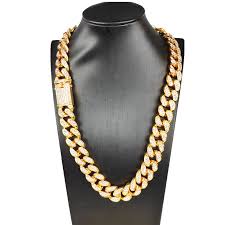 24k gold chain necklace for men, women, teens, boys and girls, for girls and teens for all ages, this is a great gift for anyone who loves to show their love for their favorite breed or just for yourself! Buy 20mm Thick Full Diamond Mens Big Gold Chain Heavy Necklace Domineering Miami Cuban Chain Hiphop Rap Accessories At Affordable Prices Free Shipping Real Reviews With Photos Joom
