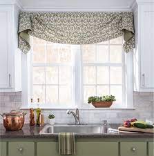 Roman blinds in a cheerful floral fabric will add a splash of color to a farmhouse kitchen. Valance Ideas Curtain Drapery Window Valances Diy Treatments Kitchen Window Valances Valance Window Treatments Kitchen Window Dressing