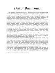 Dato bahaman telah diangkat sebagai seorang orang besar berlapan dan dianugerahkan dengan gelaran dato setia perkasa pahlawan kerana beliau telah latar belakang. Dato Bahaman