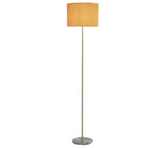 mustard satin stick floor lamp