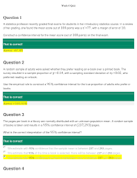 Math 225n Week 6 Statistics Quiz Solutions Fall 2019 Chamberlain College Of Nursing Nursing Math Confidence Interval