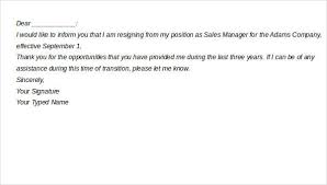 Handing In Your Notice Template Example Letter Document Editable Google Docs Resignation Letter