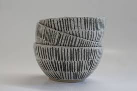 Black And White Bowl With Spoon Ceramic Bowl Satin White With Black Motif Outside Ceramics Coffee Pottery Latte Soup Dessert Nibbles Handmade Ceramic Bowls Bowl Ceramic Spoons