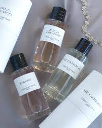 Dior Maison Christian Dior Perfume Collection In Jasmin Des Anges Sakura The Cachemire Review In 2020 Dior Perfume Perfume Scents Luxury Fragrance