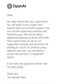OpenAI宣布全面封禁中国API接入，开发者们慌了_财经头条