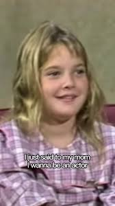 Young Drew Barrymore's Aspiration to be an Actress