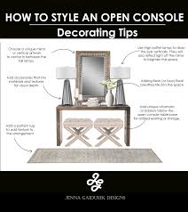 Furthermore, a large table is a nice addition to the grand foyer. How To Decorate A Console Table Jenna Gaidusek Designs