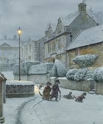 The world seems calmer when it snows 🎨Chris Dunn