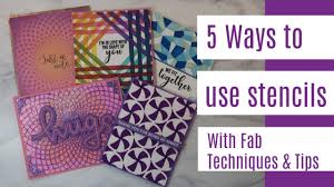 Get more card making tips & tricks! Youtube Video Tutorial 5 Ways To Use Stencils With Fab Techniques Tips Stencils Card Making Techniques Colouring Techniques