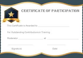 You can instantly print from your own . 13 Training Participation Certificate Templates Free Download Demplates
