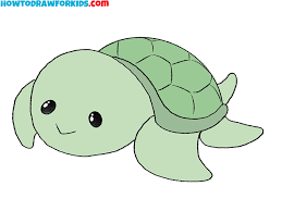 How To Draw A Sea Turtle - Easy Drawing Tutorial For Kids