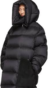 Rick Owens Black Down Sisy Parka Ssense Puffer Jacket Women Mens Puffer Jacket Mens Puffer Coat