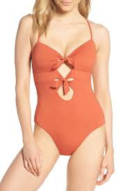 Double Tie Front One Piece Swimsuit