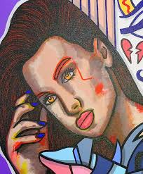 Protect your space, people are energy vampires. 🧛 Title: “Back To The  Drawing Board” • 3 ft x 3 ft canvas • mixed media • For pricing, email  inquiries@adamlucey.com