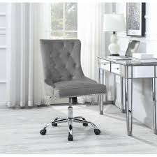 Nowadays, office chairs with wheels, or casters, are very common. Arturo Grey Height Adjustable Office Chair With Casters Gray Furniture Adjustable Office Chair Wholesale Furniture