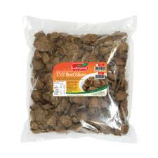 It is made from soya flour which is made from removing the fat from soya beans. Lamyong Tvp Beef Slices 1kg