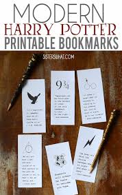 For the book nerd in us all. Modern Harry Potter Printable Bookmarks Sisters What