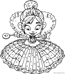 37+ vanellope coloring pages for printing and coloring. Princess Vanellope Von Schweetz Coloring Page Coloringall
