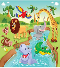 Ambesonne Children Place Mats Set Of 4 Reviews Table Linens Dining Macy S African Animals Jungle Cartoon Cartoon Animals