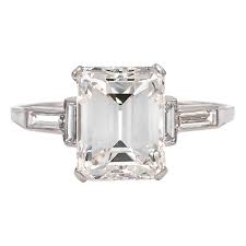 These beautiful rings have been curated by estate diamond jewelry. French Art Deco Platinum Gia Certified 3 07 Carat Emerald Cut Engagement Ring At 1stdibs