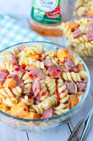 Creamy ham and cheese pasta is a delicious and simple way to use leftover ham. Ham And Cheese Pasta Salad No Mayonnaise Big Bear S Wife