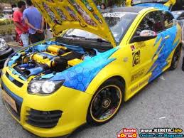 The new satria replacement model (srm), known as proton satria neo was launched on 16 june 2006. Satria Neo Custom Bodykit Yellow Modified Neo