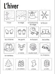 Le Vocab L Hiver Ii Learning French For Kids Learn French French Immersion Kindergarten