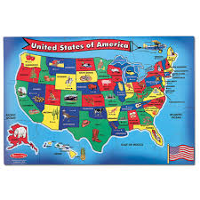 This usa map puzzle teaches kids the geography of the united states. Melissa Doug Usa Map Floor Puzzle 51 Pcs 2 X 3 Feet Walmart Com Walmart Com