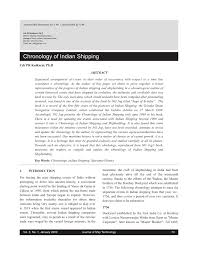 PDF) Chronology of Indian Shipping