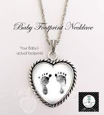 Baby Footprint Necklace Heart Shape Your Baby S Actual Footprints On A Necklace Sonogram Jewelry Footprint Jewelry Baby Footprints