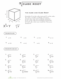 If square of a number ends with 5, then its cube ends with 25. Cube Root Worksheet Education Com Middle School Math Teacher Algebra Square Roots