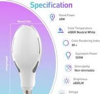 ORALUCE Super Bright LED Light Bulb 40W, ED90 E26 LED Bulb ...