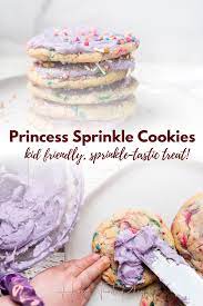Princess Sprinkle Cookies Recipe Sprinkle Cookies Kid Friendly Cookie Recipes Cookies For Kids