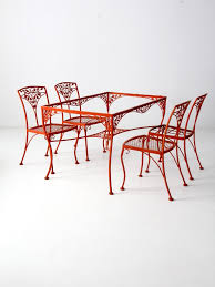 Check out our cast iron patio set selection for the very best in unique or custom, handmade pieces from our patio furniture shops. Vintage Orange Wrought Iron Patio Furniture Set 86 Vintage