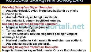 kosedag savasinin siyasi ekonomik ve toplumsal sonuclari bilgi karti bilgi