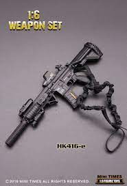 It is an improved version of the m4 carbine with many changes, most notably a new gas operating system from the g36. Hk 416 Assault Rifle Black Machinegun