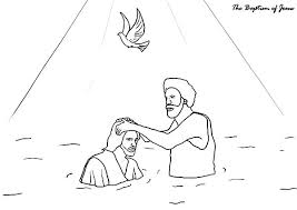 Jesus is baptized activities for kids coloring pages. Beautiful Depiction Of Jesus Baptism In John The Baptist Coloring Page Netart
