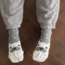Little Bun Insisted On Wearing His Dog Socks Today These Are Girls Socks From Zara But I Knew He Would Love The Dog Face On Girls Socks Dog Socks How