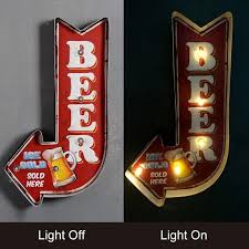 New Semi Outdoor Graphics Decorative Led Light Sign Pub Bar Beer Store Neon Signage On Off Using Battery Backup