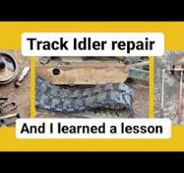 Mini/midi digger, excavator track idler wheel repair, and learn a lesson
