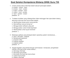 Contoh soal skb guru sd cpns 2020. Materi Soal Skb Guru Tik Cpns 2020 Seleksi Kompetensi Bidang Antapedia Com