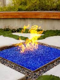 Japanese Cottage Modern Landscaping Glass Fire Pit Outdoor