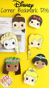 disney princess bookmark corners red ted art kids crafts