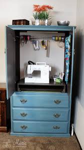 6' high, 30 wide and 15 deep. Compact Armoire Sewing Closet