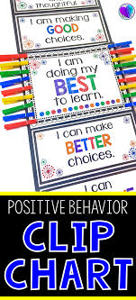 Positive Behavior Clip Chart Primary Color Version Clip