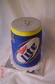 Miller Lite Beer Can Cake Beer Can Cakes Lite Beer Birthday Cookies
