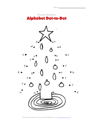 This lovely reindeer dot to dot printable is both fun and educational because the little ones can practice numbers and alphabet and the can color it when they finish connecting the dots. Christmas Tree Alphabet Connect The Dots All Kids Network Christmas Worksheets Connect The Dots Dots