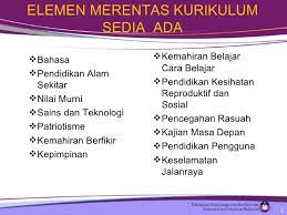 Menurut mohd suhaimin isnen (2017), elemen merentas kurikulum adalah: Elemen Merentas Kurikulum Emk