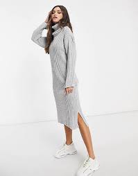 Check spelling or type a new query. Femme Luxe Robe Pull En Maille A Col Roule Gris Asos